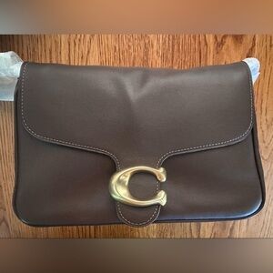 COACH Brown Leather Bag with Gold Accent COACH